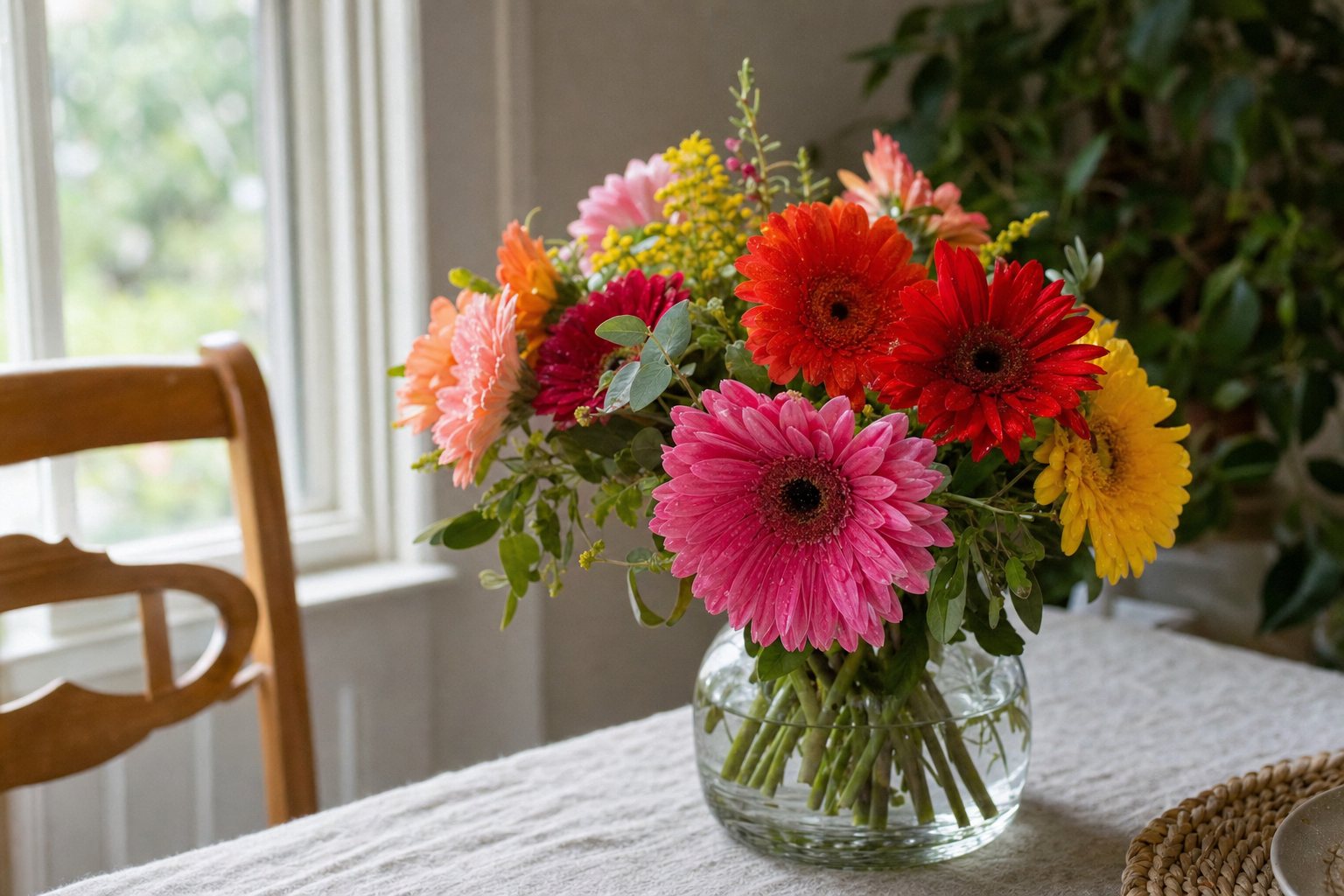 Bright colorful gerbera daisies