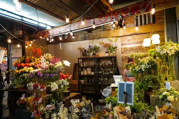 Inside a local flower shop